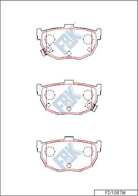 FBK FD1087M - Kit pastiglie freno, Freno a disco autozon.pro