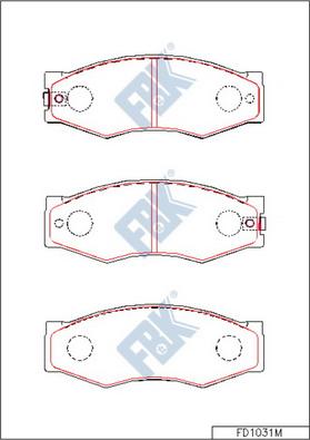 FBK FD1031M - Kit pastiglie freno, Freno a disco autozon.pro