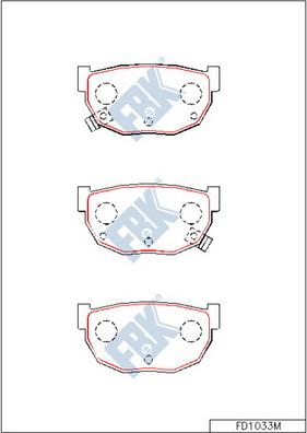 FBK FD1033M - Kit pastiglie freno, Freno a disco autozon.pro