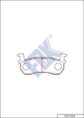 FBK FD1024 - Kit pastiglie freno, Freno a disco autozon.pro