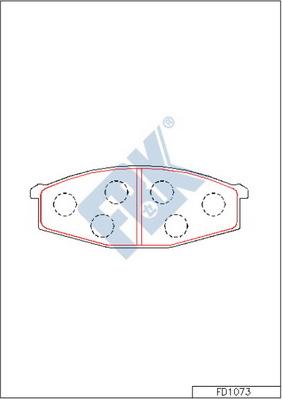 FBK FD1073 - Kit pastiglie freno, Freno a disco autozon.pro