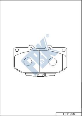 FBK FD1199M - Kit pastiglie freno, Freno a disco autozon.pro