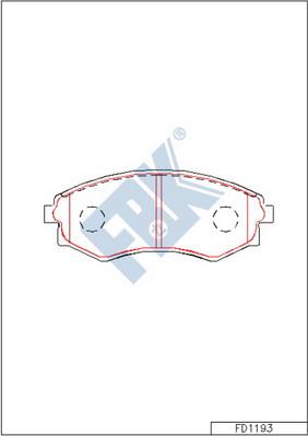 FBK FD1193 - Kit pastiglie freno, Freno a disco autozon.pro