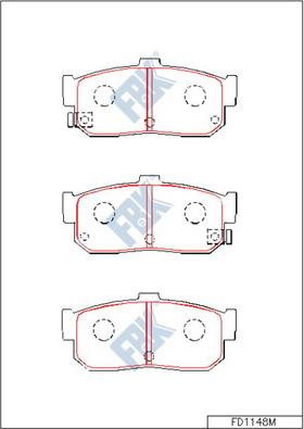 FBK FD1148M - Kit pastiglie freno, Freno a disco autozon.pro