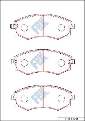 FBK FD1142M - Kit pastiglie freno, Freno a disco autozon.pro