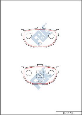 FBK FD1156 - Kit pastiglie freno, Freno a disco autozon.pro