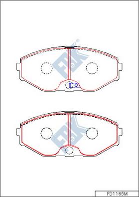 FBK FD1165M - Kit pastiglie freno, Freno a disco autozon.pro