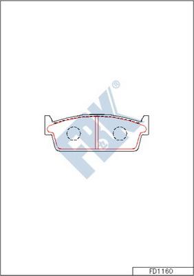 FBK FD1160 - Kit pastiglie freno, Freno a disco autozon.pro