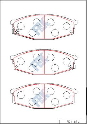 FBK FD1163M - Kit pastiglie freno, Freno a disco autozon.pro