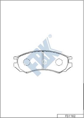 FBK FD1162 - Kit pastiglie freno, Freno a disco autozon.pro