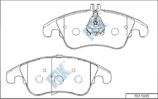 FBK FD11045 - Kit pastiglie freno, Freno a disco autozon.pro