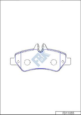 FBK FD11055 - Kit pastiglie freno, Freno a disco autozon.pro