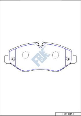 FBK FD11056 - Kit pastiglie freno, Freno a disco autozon.pro