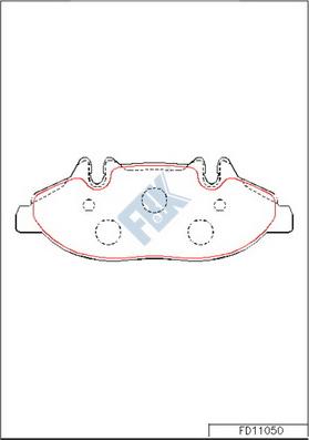 FBK FD11050 - Kit pastiglie freno, Freno a disco autozon.pro