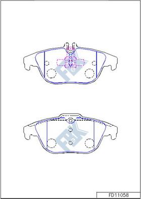 FBK FD11058 - Kit pastiglie freno, Freno a disco autozon.pro