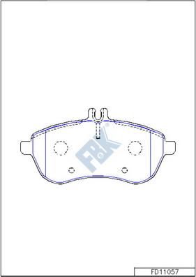 FBK FD11057 - Kit pastiglie freno, Freno a disco autozon.pro