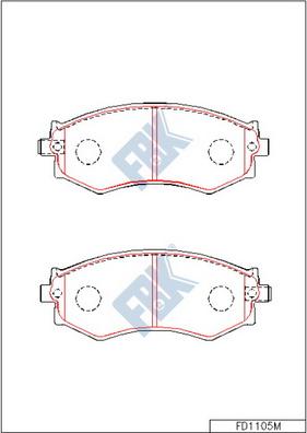 FBK FD1105M - Kit pastiglie freno, Freno a disco autozon.pro