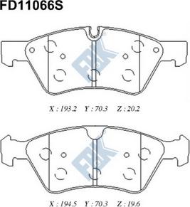 FBK FD11066S - Kit pastiglie freno, Freno a disco autozon.pro