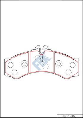 FBK FD11015 - Kit pastiglie freno, Freno a disco autozon.pro