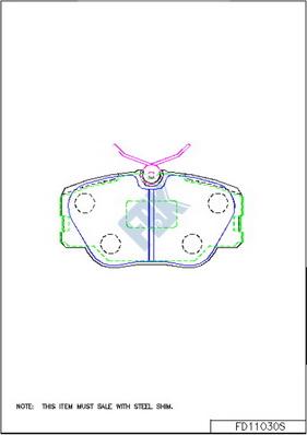 FBK FD11030S - Kit pastiglie freno, Freno a disco autozon.pro