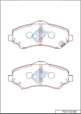 FBK FD11031M - Kit pastiglie freno, Freno a disco autozon.pro