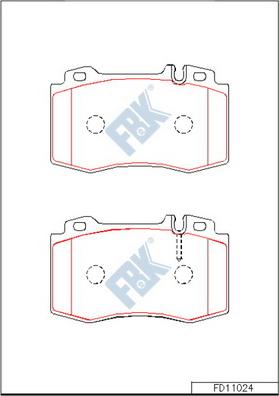 FBK FD11024 - Kit pastiglie freno, Freno a disco autozon.pro