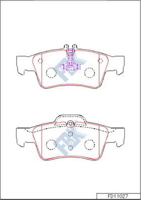 FBK FD11027 - Kit pastiglie freno, Freno a disco autozon.pro