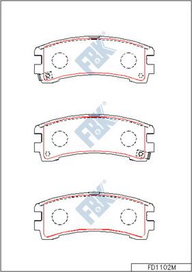 FBK FD1102M - Kit pastiglie freno, Freno a disco autozon.pro