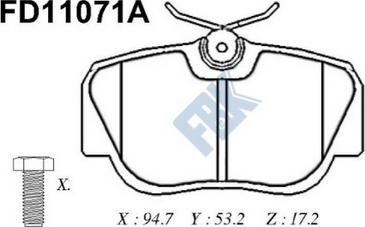 FBK FD11071A - Kit pastiglie freno, Freno a disco autozon.pro