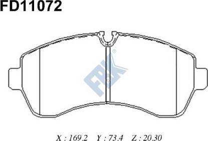 FBK FD11072 - Kit pastiglie freno, Freno a disco autozon.pro