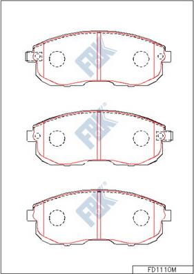 FBK FD1110M - Kit pastiglie freno, Freno a disco autozon.pro