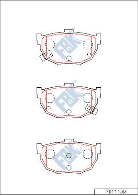 FBK FD1113M - Kit pastiglie freno, Freno a disco autozon.pro