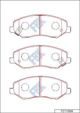 FBK FD1188M - Kit pastiglie freno, Freno a disco autozon.pro