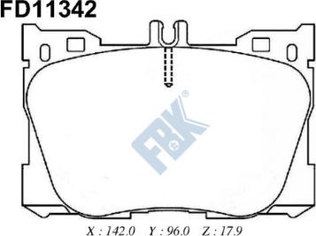 FBK FD11342 - Kit pastiglie freno, Freno a disco autozon.pro