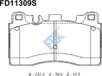 FBK FD11309S - Kit pastiglie freno, Freno a disco autozon.pro