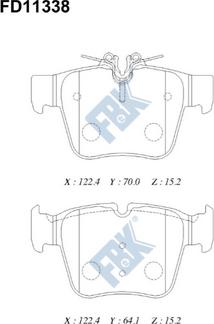 FBK FD11338 - Kit pastiglie freno, Freno a disco autozon.pro