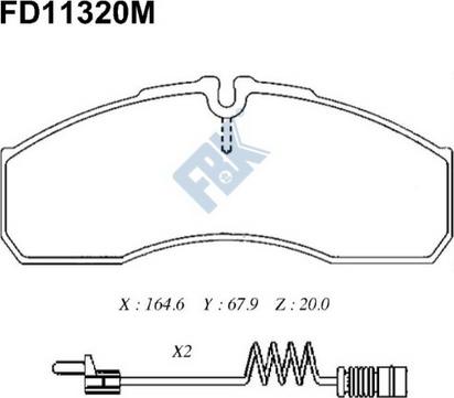 FBK FD11320M - Kit pastiglie freno, Freno a disco autozon.pro