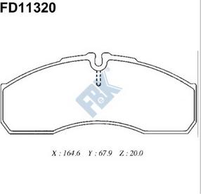 FBK FD11320 - Kit pastiglie freno, Freno a disco autozon.pro