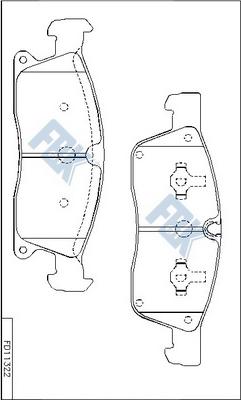 FBK FD11322 - Kit pastiglie freno, Freno a disco autozon.pro