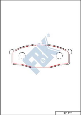 FBK FD1121 - Kit pastiglie freno, Freno a disco autozon.pro