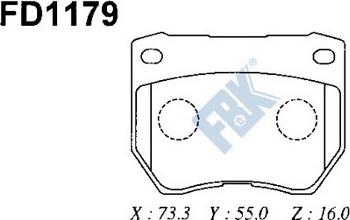 FBK FD1179 - Kit pastiglie freno, Freno a disco autozon.pro