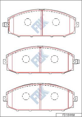 FBK FD1844M - Kit pastiglie freno, Freno a disco autozon.pro