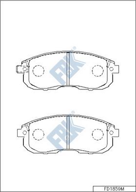 FBK FD1859M - Kit pastiglie freno, Freno a disco autozon.pro