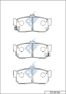 FBK FD1853M - Kit pastiglie freno, Freno a disco autozon.pro