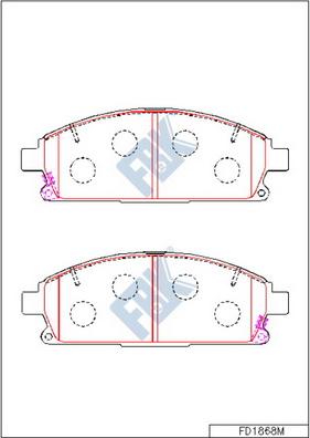 FBK FD1868M - Kit pastiglie freno, Freno a disco autozon.pro