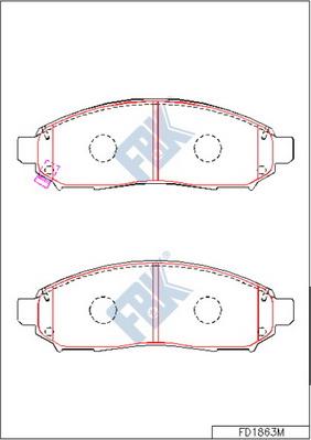 FBK FD1863M - Kit pastiglie freno, Freno a disco autozon.pro