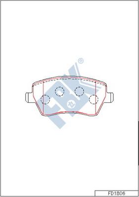 FBK FD1806 - Kit pastiglie freno, Freno a disco autozon.pro