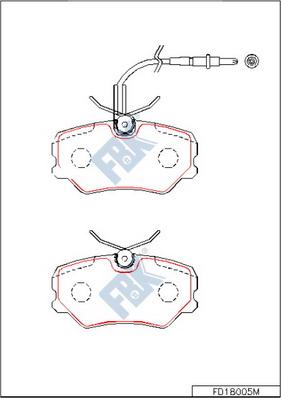 FBK FD18005M - Kit pastiglie freno, Freno a disco autozon.pro