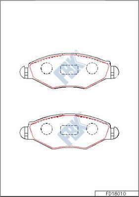 FBK FD18010 - Kit pastiglie freno, Freno a disco autozon.pro