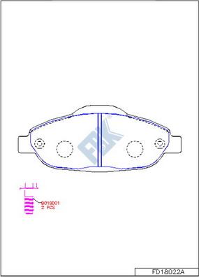 FBK FD18022A - Kit pastiglie freno, Freno a disco autozon.pro